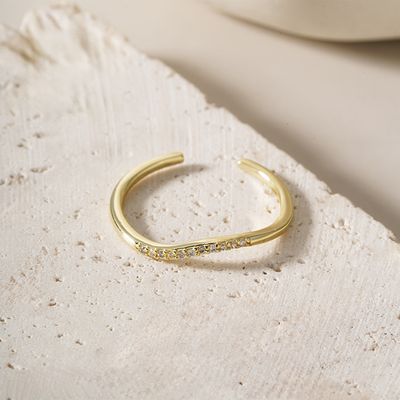 Gleam Wave Ring Gold